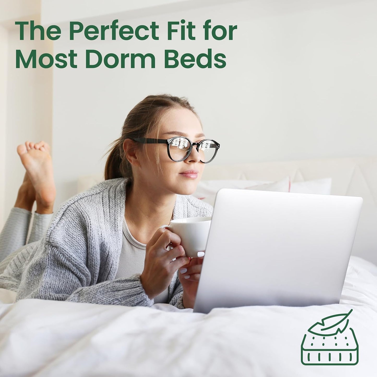 18" SafeRest Waterproof Mattress Protector Full Size Absorbent Breathable Soft Fitted Bed Cover with Deep Stretchable