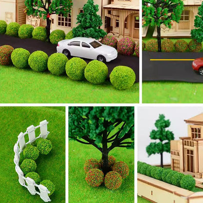 QuarenDen Scenery Basing Material Kit, 12 Bags, Basing Material Kit, Diorama Supplies, Decorative Sand, Stone, Grass, Moss Stick, River for Model Railway, Fairy Garden Diorama Scenery