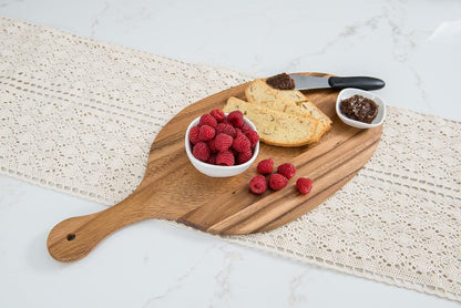 Lipper International Acacia Wood Oblong-Shape Paddle Board for Serving, 8-3/4" x 19-1/4"