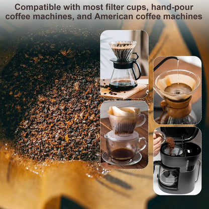 Coffee Filters #4, Unbleached Natural Coffee Filters 8-12 Cup, Disposable Coffee Filters, 4 Cone Paper Compatible with Ninja Coffee Maker, Pour Over and Drip Coffee Maker, 400 Count