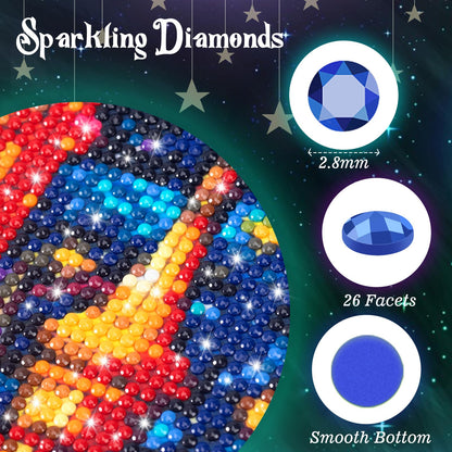EATUKYIC Diamond Painting for Adults 5D Waterfalls in The Purple Forest Full Drill Diamond Art Kit DIY Waterfall Gem Painting Set Bedroom Living Room Wall Decor Gifts 12x16 inch