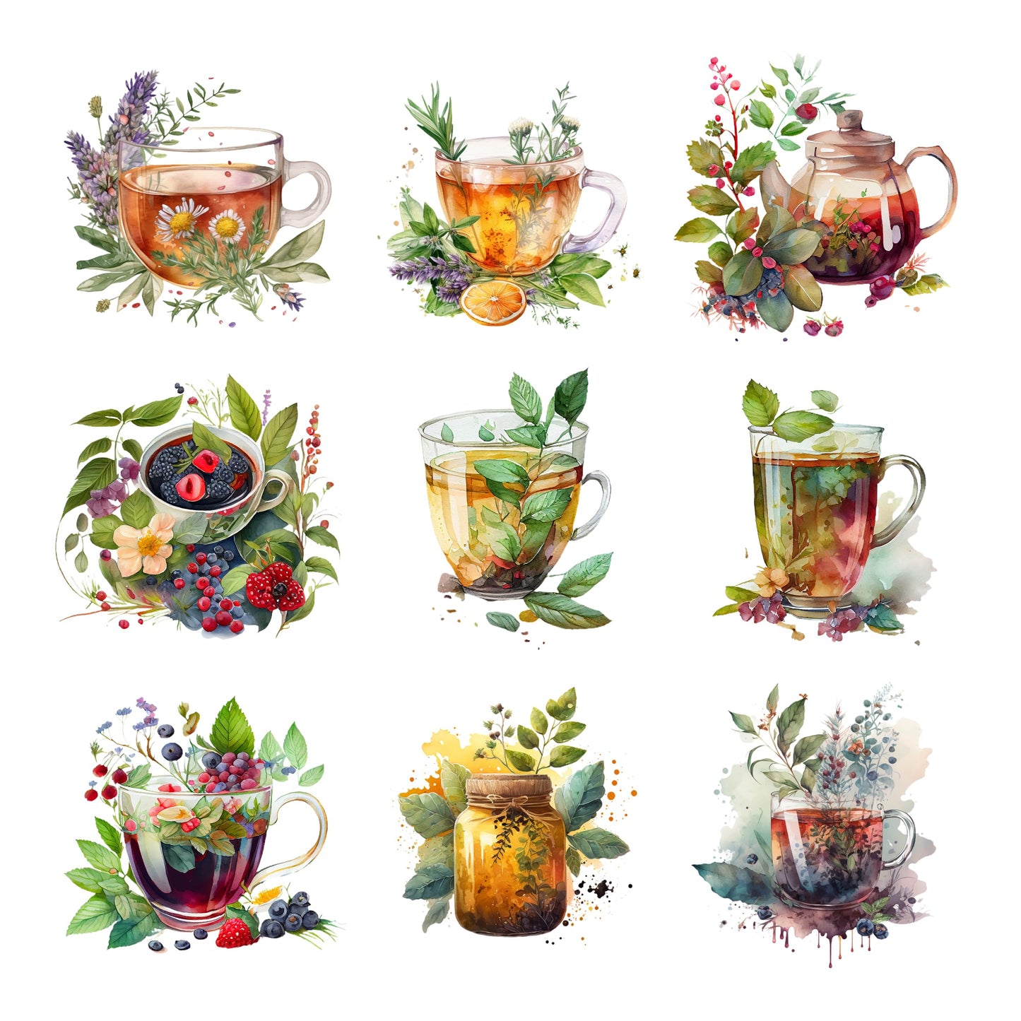 XERE 144 Pcs Tea Sets Four Seasons Sticker Book for Journaling Notebooks, Sketchbook, Bookmark Making, Junk Journal, Budget Planner, Scrapbook Art Supplies Stickers