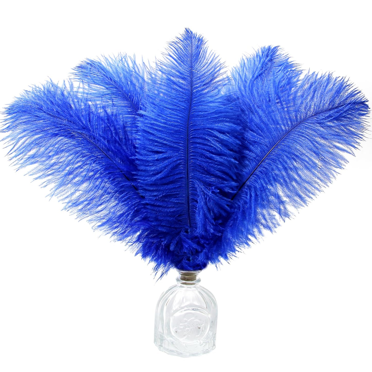 Lamar 20Pcs 12-14'' Blue Ostrich Feathers for Decoration, Wedding Centerpieces, Crafts, Festival, Party, Carnival, Floral Arrangement, Bohemian Home Decor (Royal Blue)