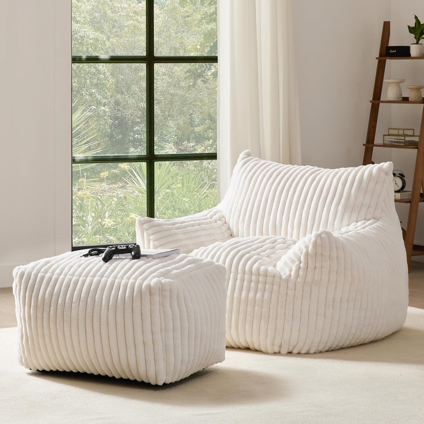 Oversized Bean Bag Chair for Living Room Furniture Bean Bag Chairs for Adults- Small Couch & Lounge Accent Chair for Living Room Chairs or Bedroom