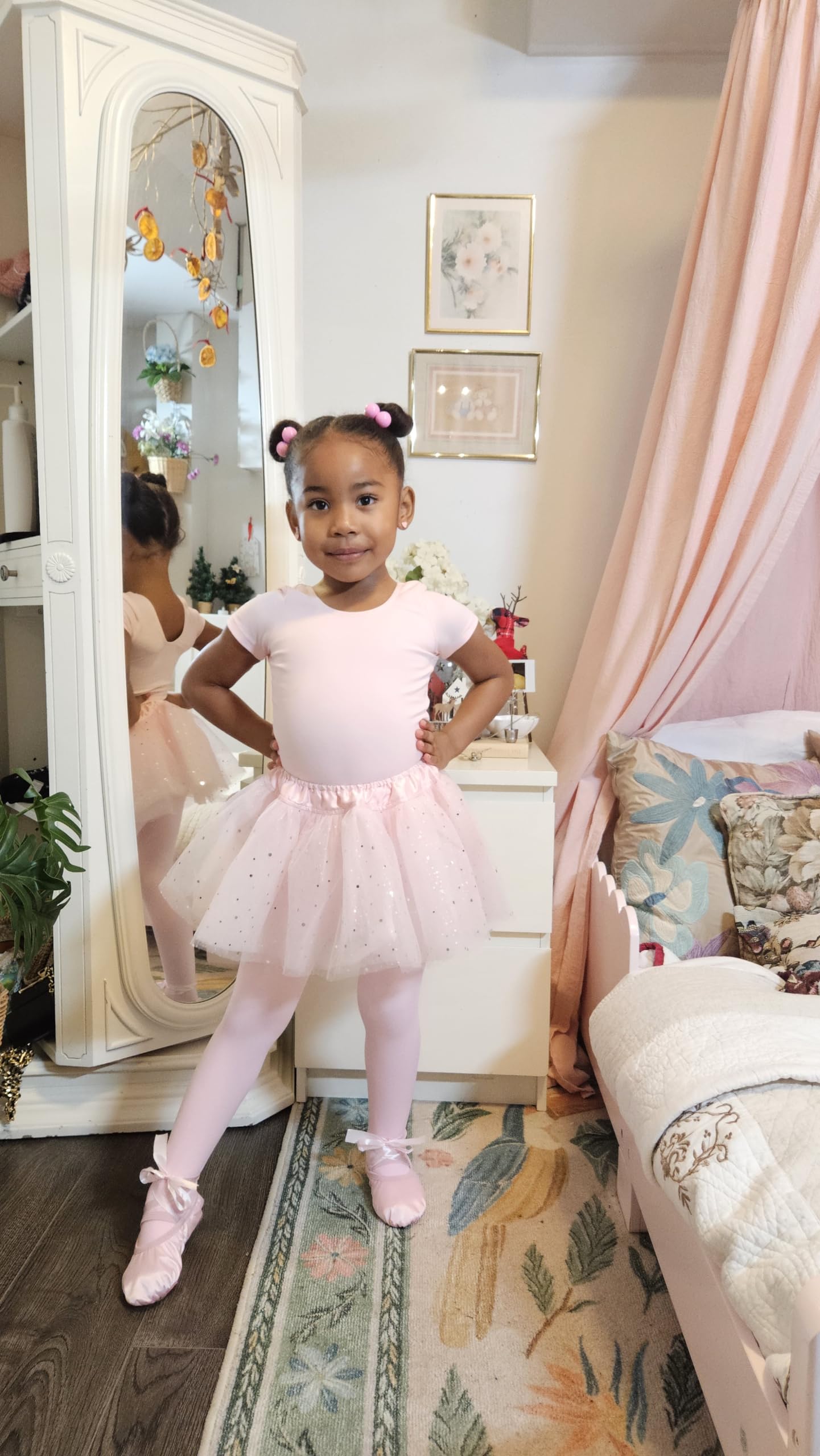 Stelle Girls' Ultra Soft Pro Dance Tight/Ballet Footed Tight(Toddler/Little Kid/Big Kid),2BP,XXS