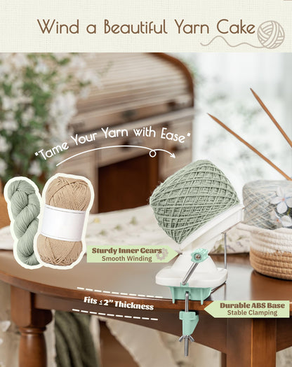 Adhafera Yarn Winder, Yarn Ball Winder for Crocheting, The Helper for Yarn Collection Lovers