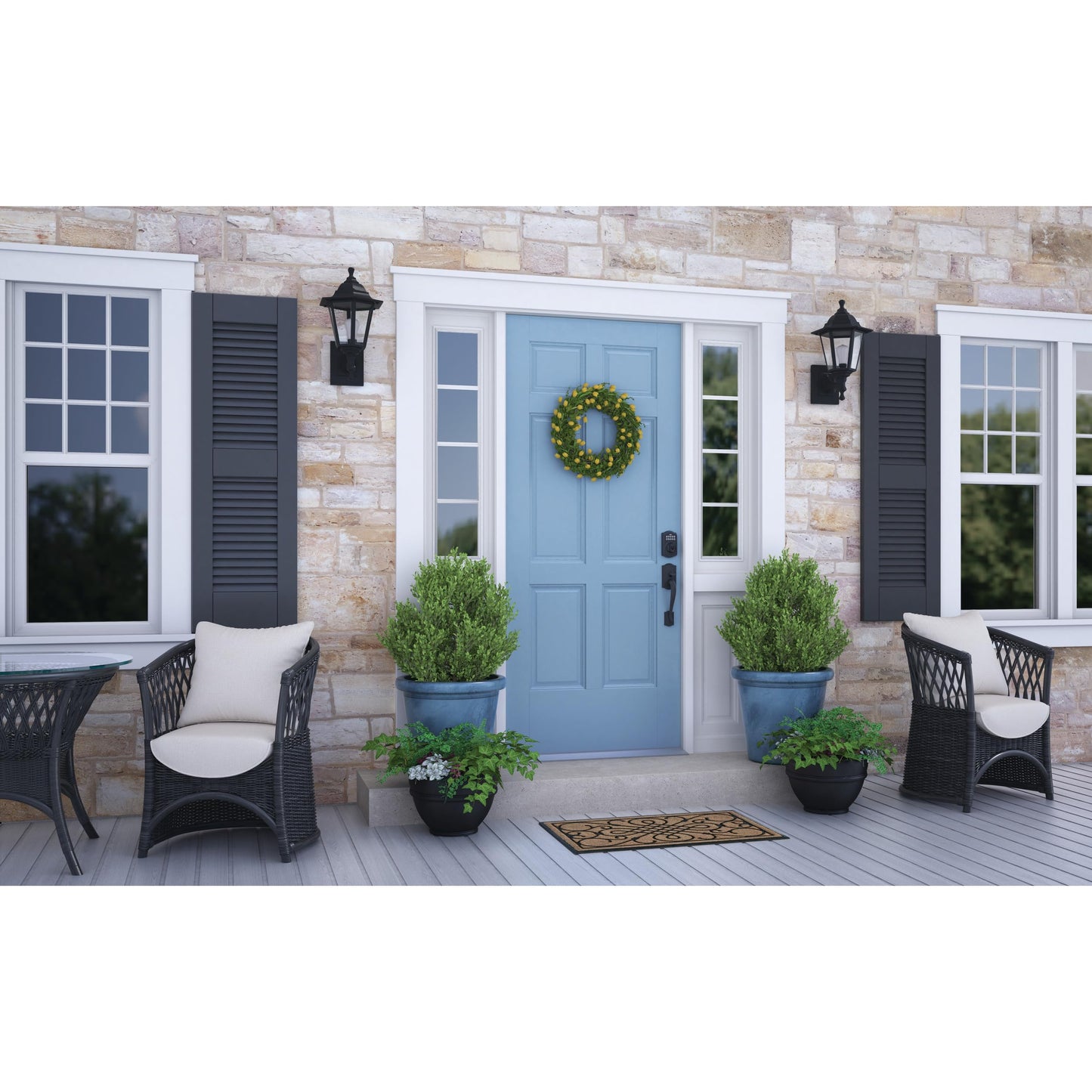 SCHLAGE BE375 CEN 622 Touch Keyless Touchscreen Electronic Deadbolt Lock, Matte Black