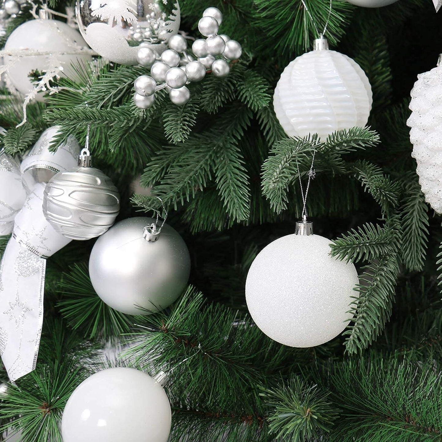 XmasExp 16ct Christmas Balls Ornaments, Shatterproof Large Hanging Ball Decorative Xmas Balls for Holiday Wedding Party