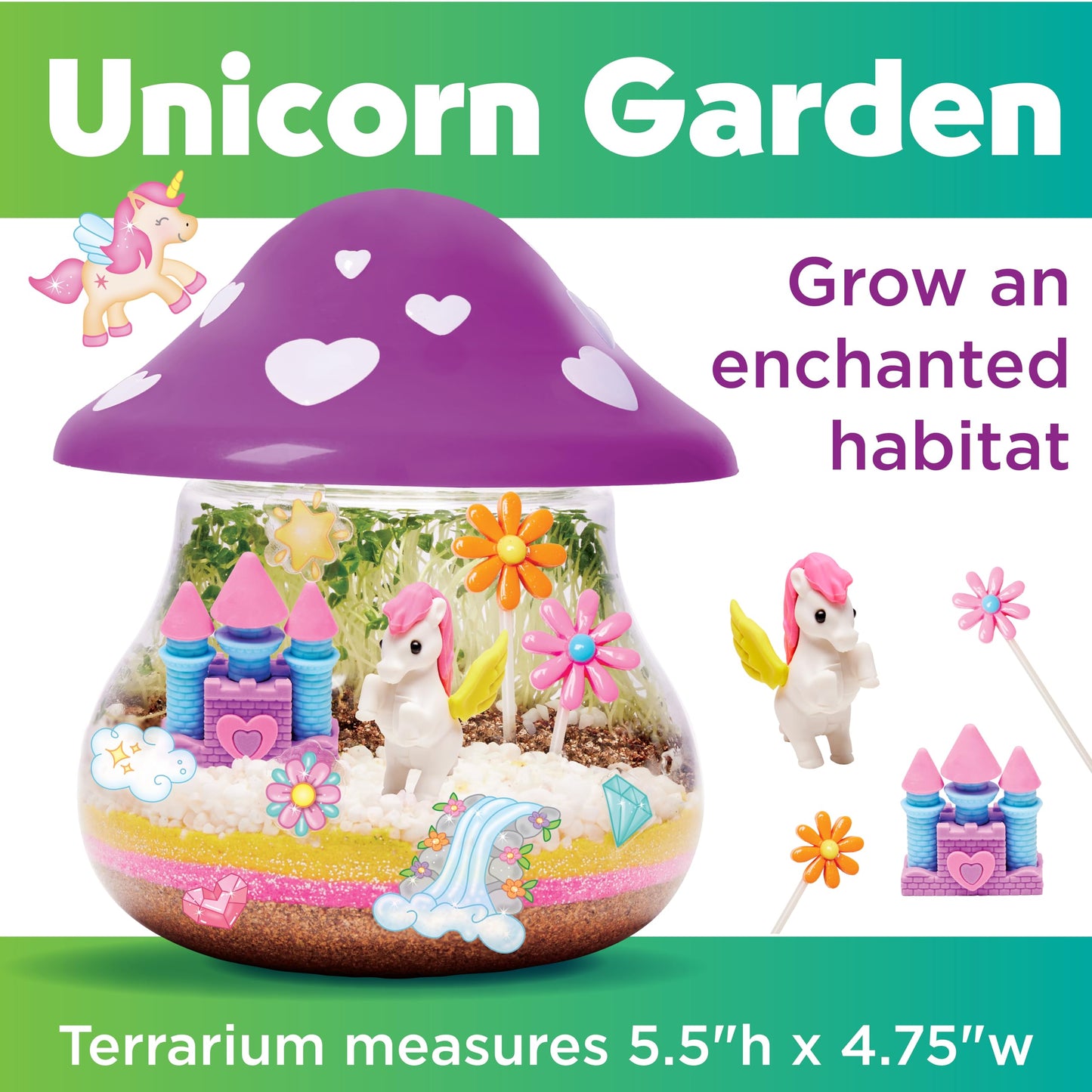 Creativity for Kids Plant and Grow Unicorn Forest: Terrarium Kit for Kids, Unicorn Toys and STEM Kits, Spring Crafts & Arts and Crafts for Girls (Ages 6+)