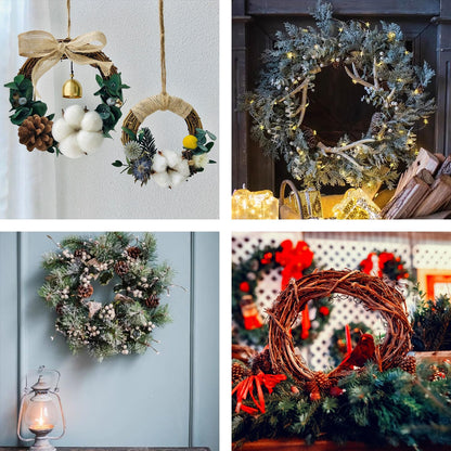 KUKLIPJIM 25 Pieces 4.72 Inch Natural Grapevine Wreath, Small Grapevine Wreaths, Vine Branch Wreath, for Christmas, Weddings, DIY Crafts, Parties and Festive Holiday Ornaments