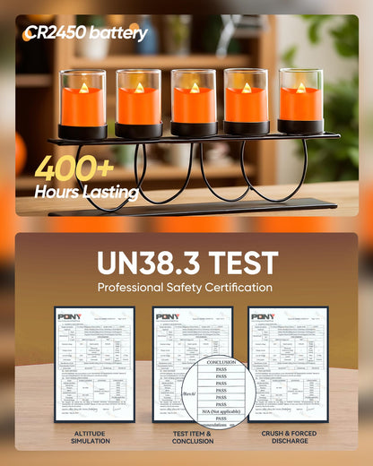 Homemory 12Pack 400+Hour Remote Control Flameless Candles, 2/4/6/8H Timer Led Votive Candles, Battery Operated Tea Lights for Wedding Table Centerpiece, Holidays, Halloween Pumpkins-Orange
