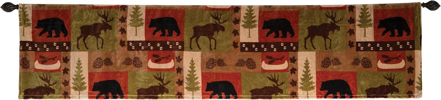 Carstens, Inc JP593 Patchwork Lodge Plush Valance - Multi