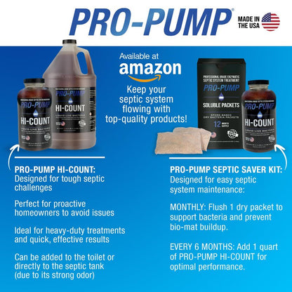 PRO-PUMP HI-COUNT Professional Grade Septic Tank Maintenance Liquid, 1 Gallon