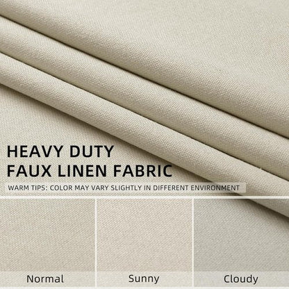 ChrisDowa Blackout Curtains - 100% Solid Birch | Thermal Insulated & Soundproof | 45" Long, 2 Panels