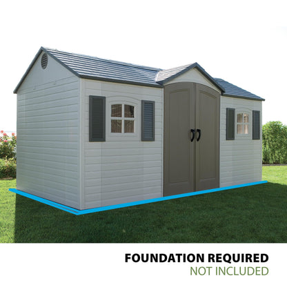 Lifetime 6446 Outdoor Storage Shed, 8 x 15 Foot, Desert Sand