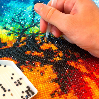 HUANNY 5D Diamond Painting Kits for Adults, DIY Bear Diamond Art, Full Drill Cross Stitch Canvas Art