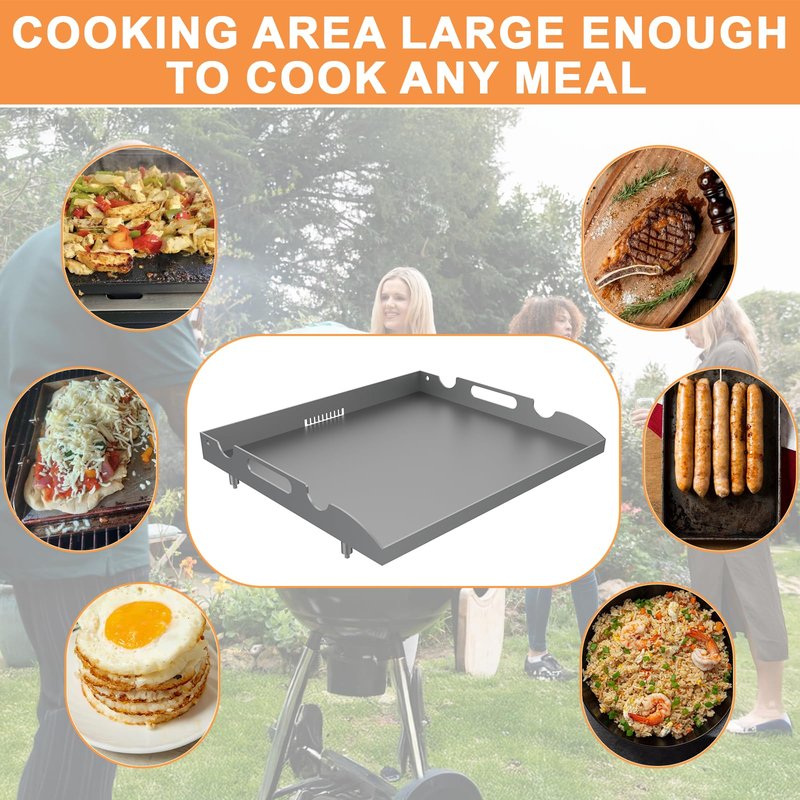 Upgrade Griddle Top Replacement for Blackstone 17" TableTop Griddle w/Rear Grease System, Flat Top Griddle for Blackstone Accessories 1814 1819 Adventure Ready 1832 1971, Heavy-duty Steel Grill Plate