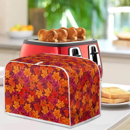 Thanksgiving Maple Leaf Toaster Cover, Dustproof 2 Slice Bread Maker Cover, Small Kitchen Appliance Protection