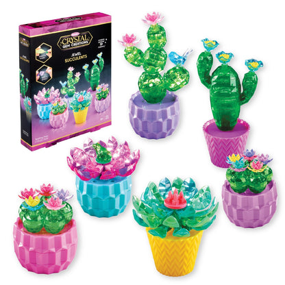 Cra-Z-Art Crystal Gem Creations Jewel Succulents Kit by RoseArt, 175+ Pieces, Great for Adults, Tweens and Children Ages 8+