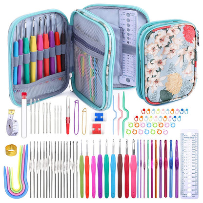 Mayboos 96 Pack Crochet Hooks Set, Ergonomic Crochet Hooks Weave Yarn Kits with Storage Case and Crochet Needle Accessories, Crochet Needles Kit for Beginners and Experienced Crochet Hook