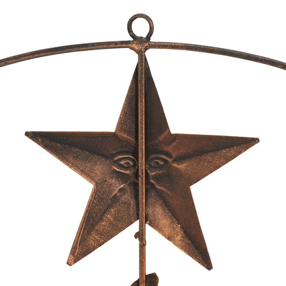 Deco 79 Metal Sun and Moon Home Wall Decor Indoor Outdoor Wall Sculpture with Stars, Wall Art 21" x 1" x 21", Bronze