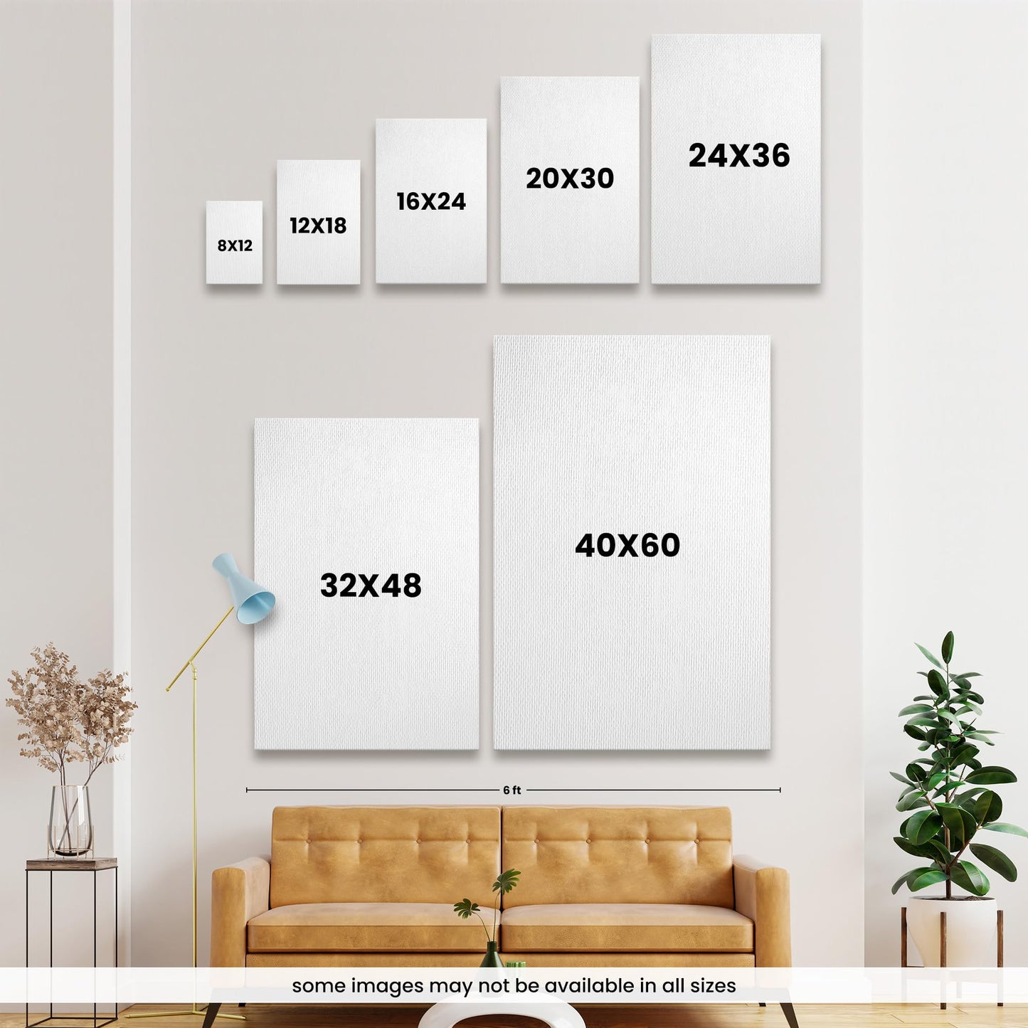 CANVAS ON DEMAND Waterfall At Johnston Canyon, Banff National Park, Alberta, Canada Canvas Wall Art Print by Circle Capture, Home Decor, Nature Artwork, 40" x60in