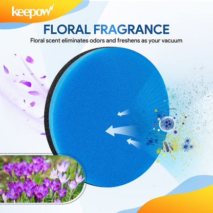 KEEPOW Febreze Vacuum Filter Compatible with Bissell Cleanview & PowerGlide Pet Vacuum, 3 Pack, Part #12141