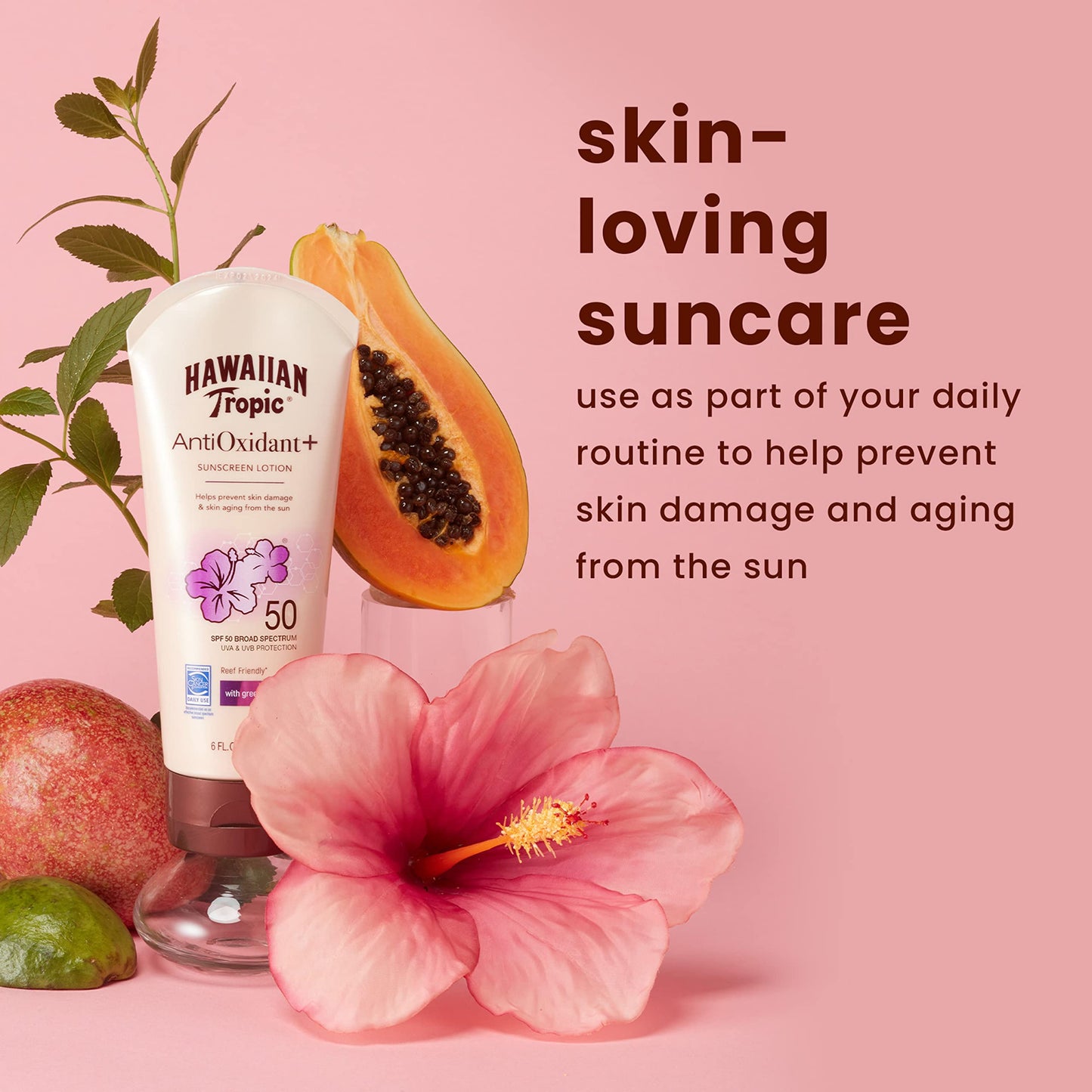 Hawaiian Tropic AntiOxidant Sunscreen Lotion, SPF 50, 6 fl oz (177 ml)