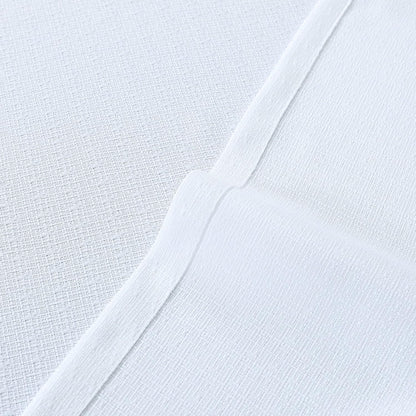 White Kitchen Curtains 36 Inch Length - Sets of 2 Panels Rod Pocket Cafe Curtains for Bathroom, Semi Sheer Short