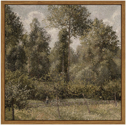 InSimSea Square Framed Canvas Wall Art, Farmhouse Poplars Natural Landscape Prints for Bedroom Living Room