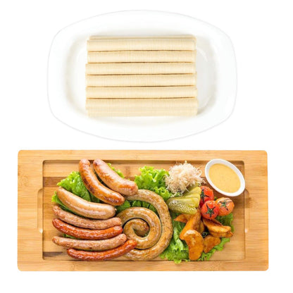 15m/49ft 19mm/ 3/4'' 1 FAIRSKY HALAL Grade A Collagen Sausage Casings, Edible Drying Casing Longer Length