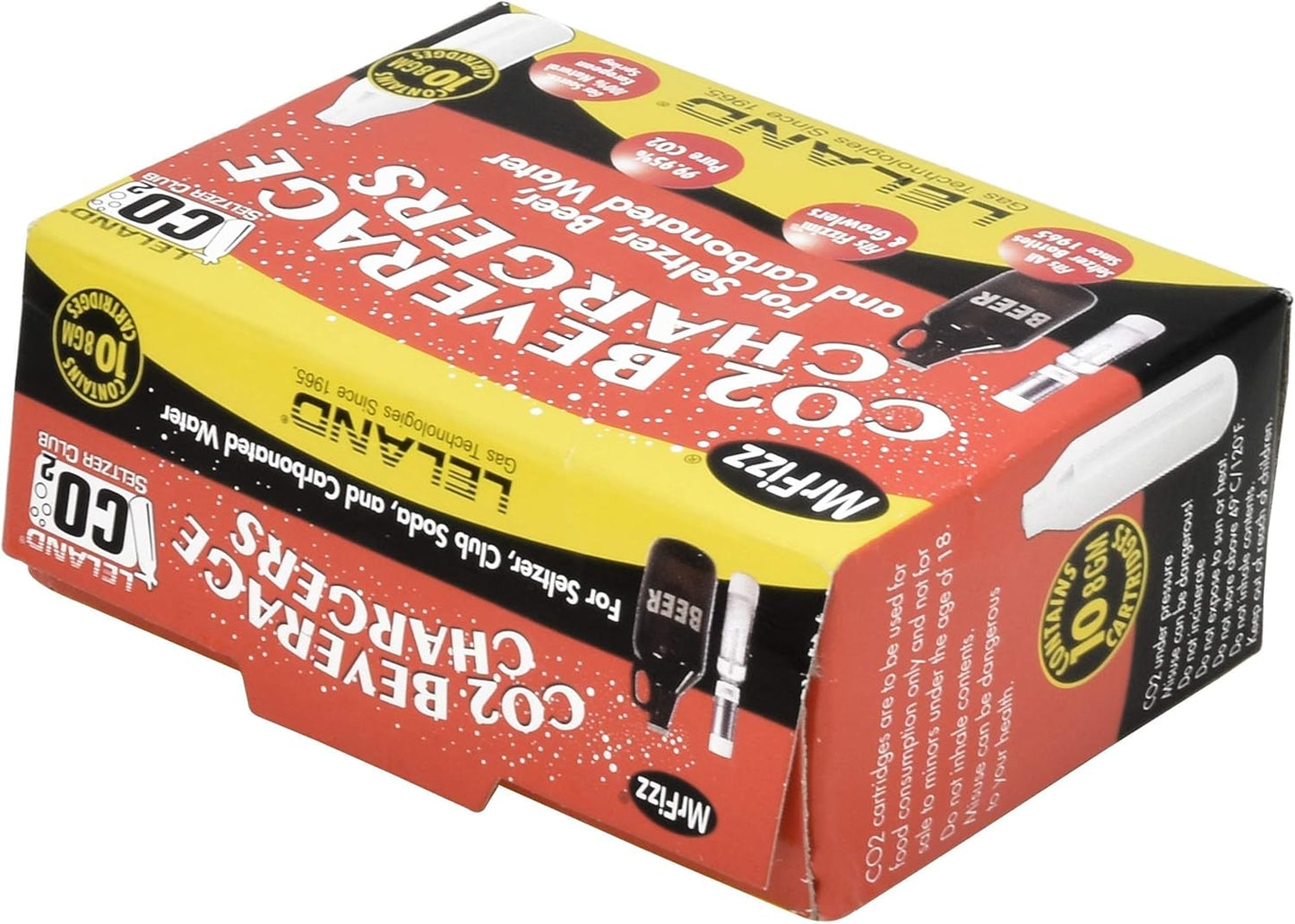 Leland 50 (LE10 CO2) CO2 8g C02 5 10 soda chargers - seltzer water cartridges - boxes