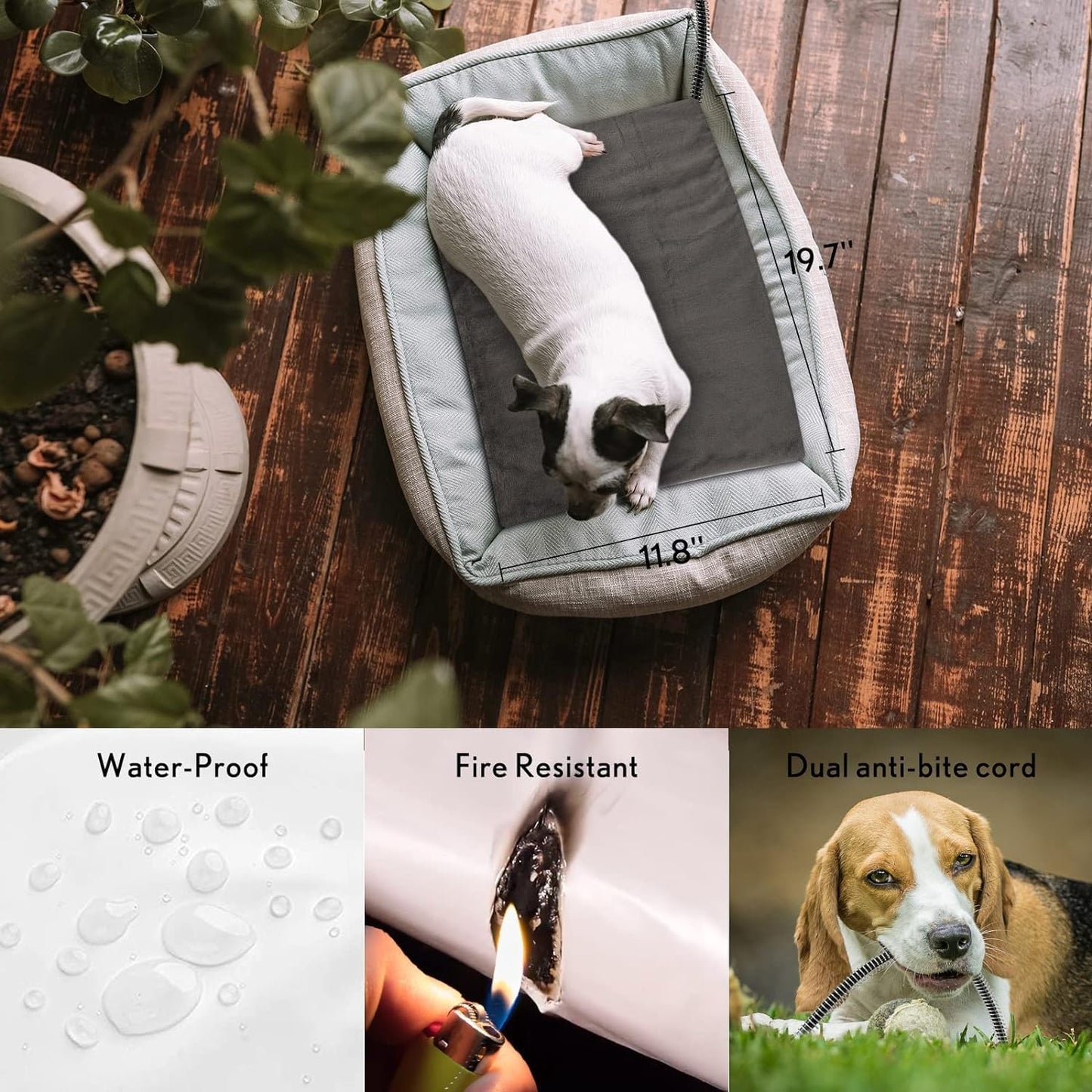 PETNF Outdoor Pet Heating Pads for Dog,Soft Electric Blanket Auto Temperature Control,Heated Mat for Dog House,Whelping Supply for Pregnant New Born Stray Feral Cat Puppy,Safe