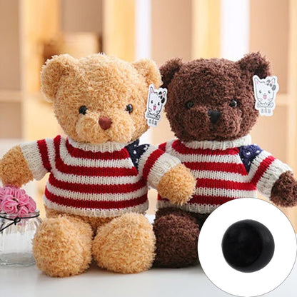 pson 100PCS Black Plastic Safety Eyes, 9mm Sewing On Mushroom Domed Buttons Craft Eyes for Crochet Animal Toys, Teddy Bear, Puppet & Plush Doll Making