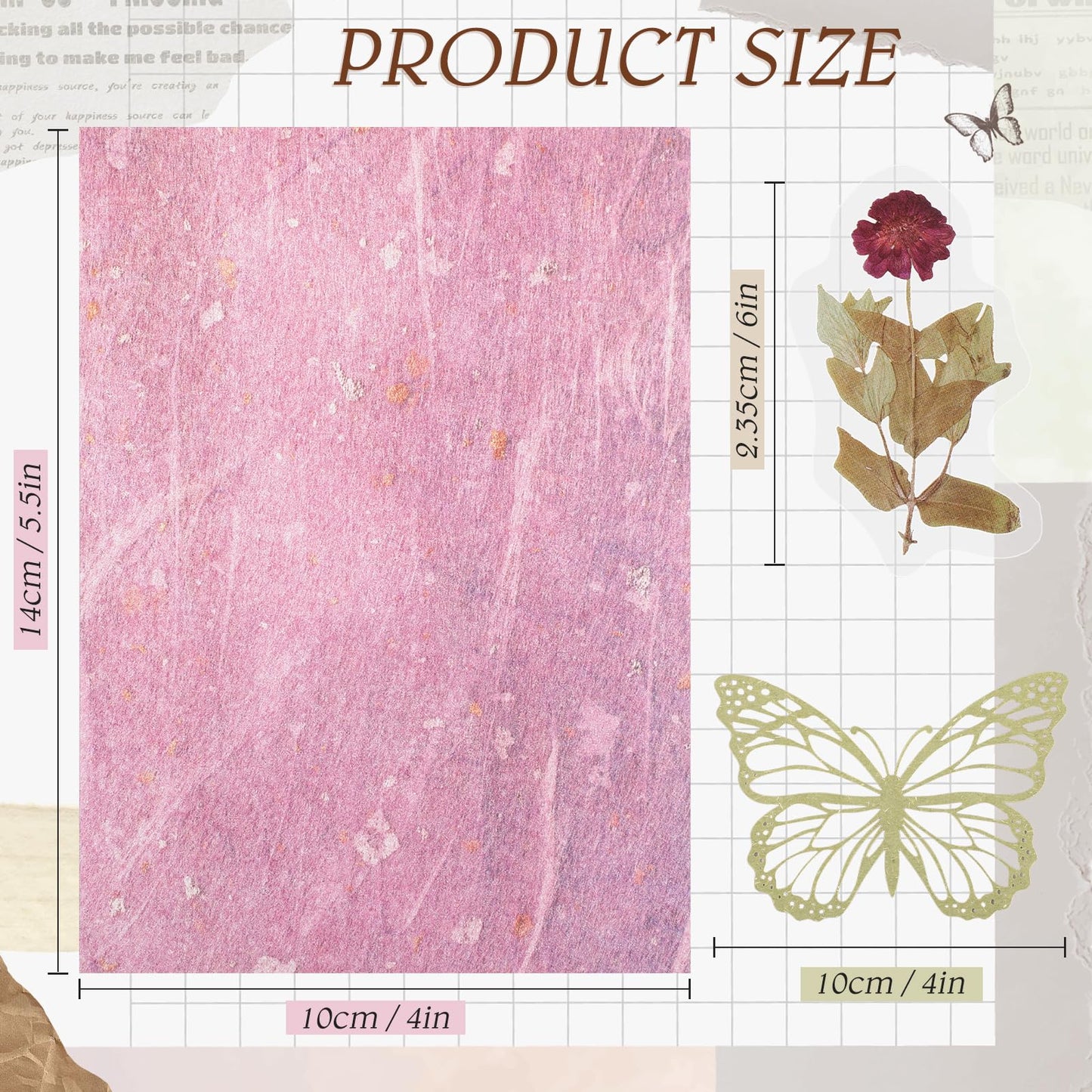 Fullhawl 186 Pcs Scrapbook Paper and Mesh Fabric Assorted Scrapbook Supplies Journaling Scrapbooking 20 Sheets Flowers Stickers 10 Sheets Butterfly Paper for Planner Junk Journal Retro Crafts
