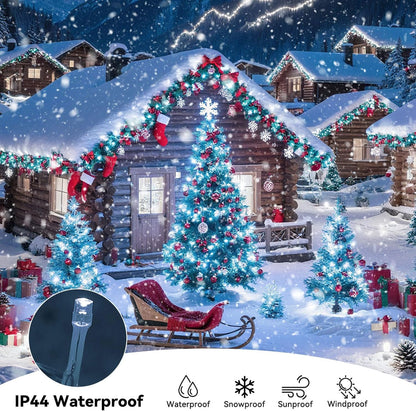 66FT 200 34 Color Changing Christmas Lights Outdoor, LED Colors String Lights with Remote Multicolor Plug in Waterproof