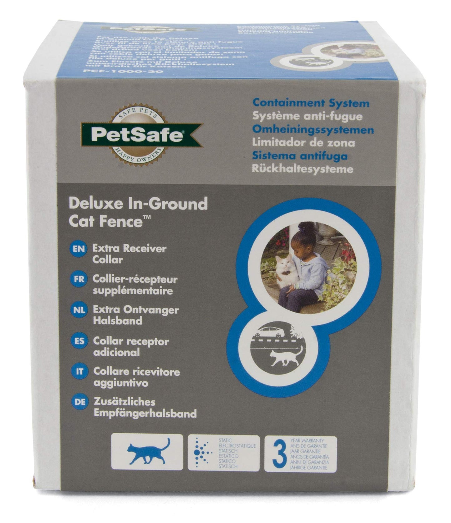 PetSafe In-Ground Cat Fence Receiver Collar, Waterproof, Tone and Static Correction, Stretch-Section for Safety, for Cats Over 6 lb - from The Parent Company of Invisible Fence Brand