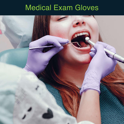 Lilac Nitrile Disposable Gloves - 50 Count - 3 Mil Nitrile Gloves Small - Powder and Latex Free Rubber Gloves - Surgical Medical Exam Gloves - Food Safe Cooking Gloves