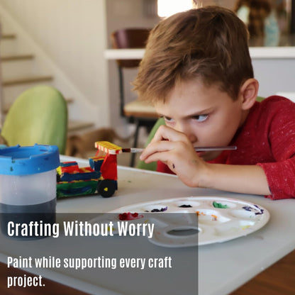 Silicone Craft Mat for Painting, PlayDoh and Art Projects with Angle-Protective Safety Edge – Toddlers & Kids Placemat – Non-Slip & BPA-Free Food Mat – 1.5mm Thick, 24"x16", Vanilla Cream
