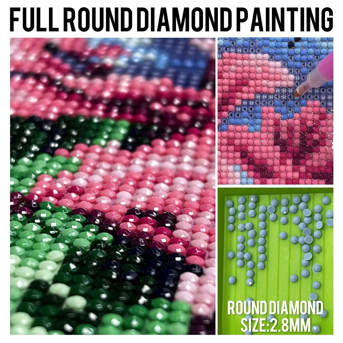 12 pk 5D Large Advanced Diamond Art Kits for Adults Multiple Packs DIY Club Round Full Drill Diamond Painting Moon Colorful with Crystal Gem Art Painting Kits Set Beginners Canvases12 x 16 Inches