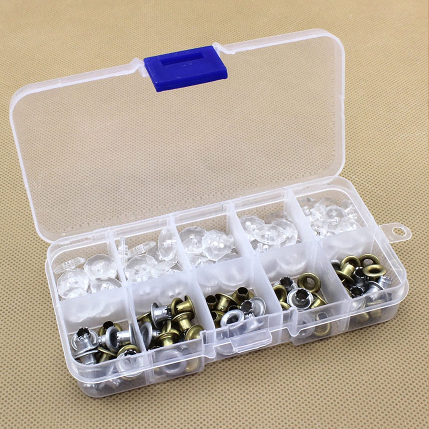 ZOENHOU 32 Pack 10 Grids Plastic Bead Box Organizer, Clear Plastic Organizer Storage Crafts Box with Adjustable Dividers for Jewelry Bead Earring Art Crafts Fishing Hooks