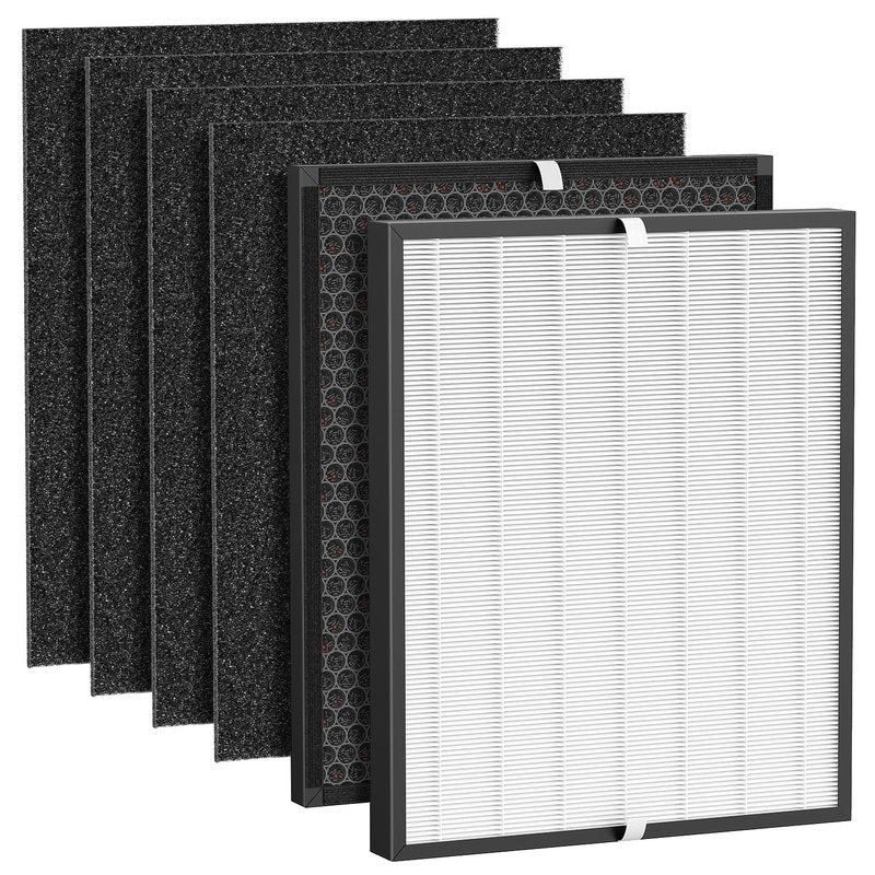 Elnuliros Replacement Filter Compatible with AD3000 AD3000M AD3000Pro Air Cleaner Puri-Fier, Not for AD3500 Version, Include 1 Premium Filter + 1 Carbon Filter + 4 Pre-Filters