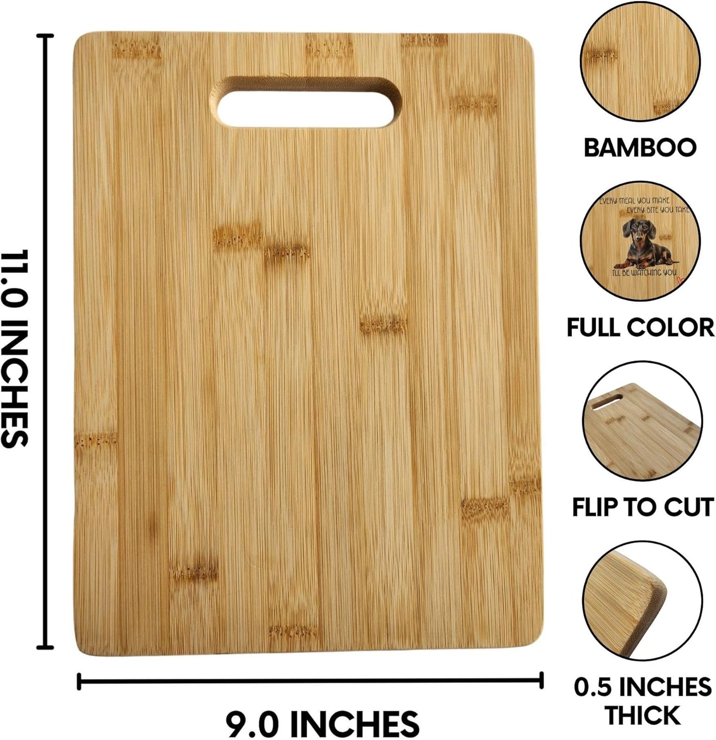 Dachshund Cutting Board and Stickers - Unique Gifts for Dachshund Lovers by Leann Michael