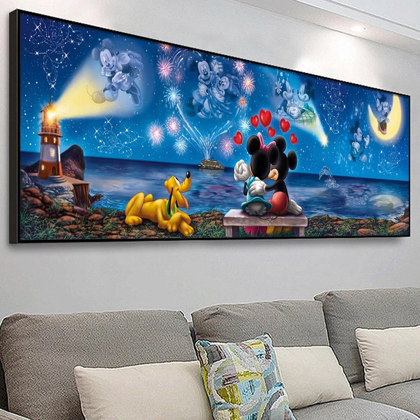 JYLMOOD Cartoon Diamond Painting Kits for Adults 5D Diamond Art Kits for Beginner,DIY Full Drill Diamond Rhinestone with Tools Accessories for Home Wall Decor Christmas 12x35inch