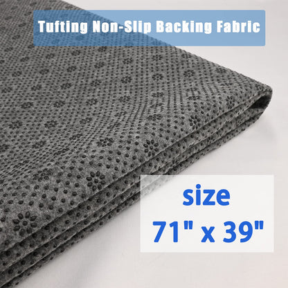 71x39 Inch Non Slip Final Backing Cloth, Vinyl Primary Tufting Cloth Backing Fabric, Non Slip Pad with Plum Blossom Pattern for Carpets Rug Tufting Gun Cushion Punch Needle