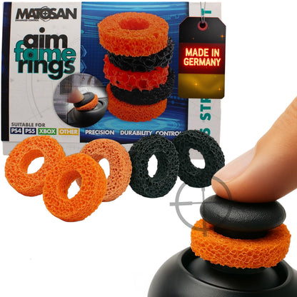 MatoSan® 5X Aim Assist Precision Rings – Compatible with PS4 Controller – Compatible with PS5 Controller – Gaming Accessories for PlayStation – Made in Germany