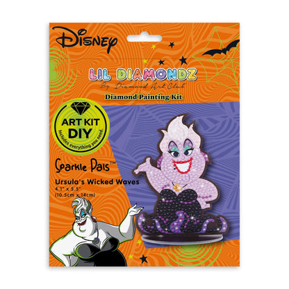 DIAMOND ART CLUB Sparkle Pals – Ursula's Wicked Waves, Diamond Painting Kit, Fun DIY Crafts for Adults, Diamond Art Craft for Beginners, 4.1" x 5.5"