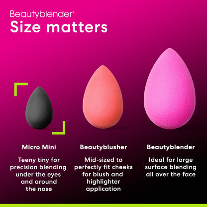Beautyblender® | Original Pink Beauty Blender Makeup Sponge, Super-Soft Foam Easily Blends Foundations, Powders & Creams, Made in USA, Reusable, Washable, Streak Free Application, Vegan, Cruelty Free