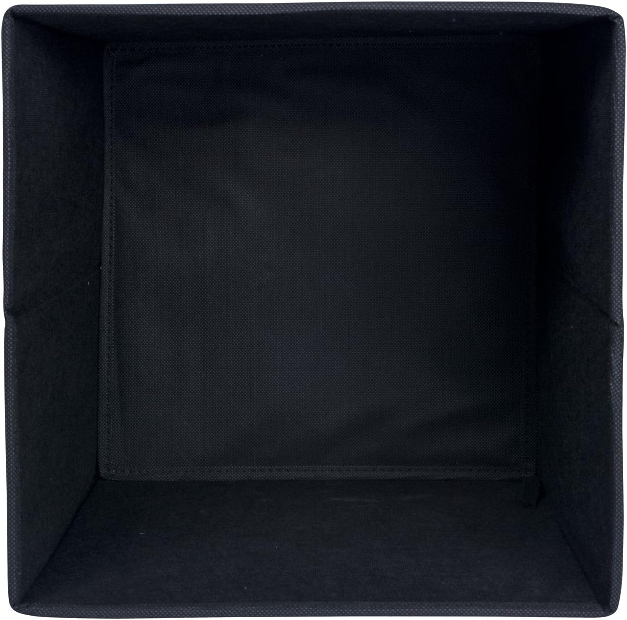 DII Non Woven Fabric Storage Bin Collection, Collapsible Organizer Cube, Small Set, Black, 2 Count