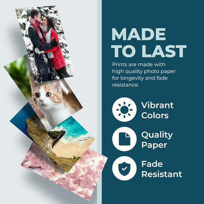 Skiennix Photo Prints - Glossy Custom 4x6 Personalized Pictures for Home Decor - Made in the USA